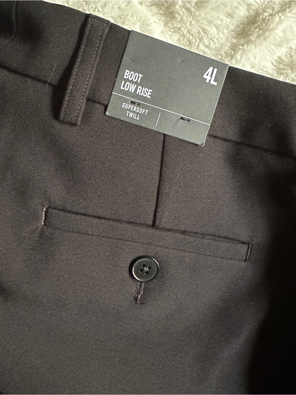 Express | Black Low Rise Supersoft Twill Bootcut Pants Size 4L 4 Long